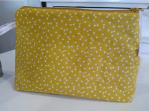 Pochette zipée moutarde La Boutik' Créative