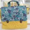 Kit à coudre cartable jaune et turquoise