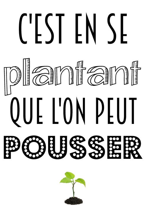 C'est en se plantant que l'on put pousser
