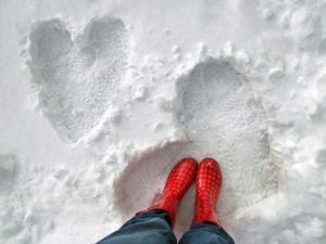 Coeur dans la neige