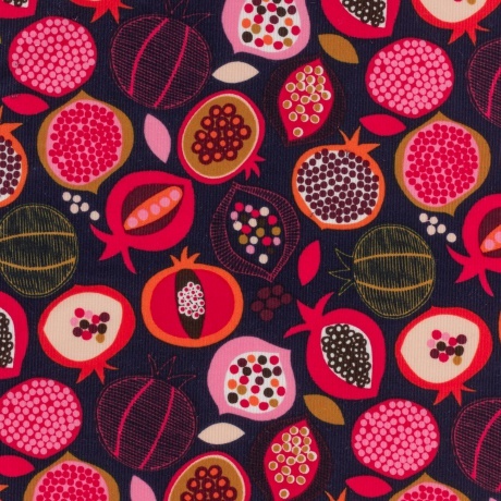 Tissu Dashwood velours milleraies Fruits de la passion 1