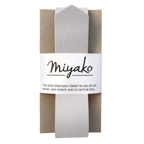 Anse de sac Miyako en cuir argent irisé