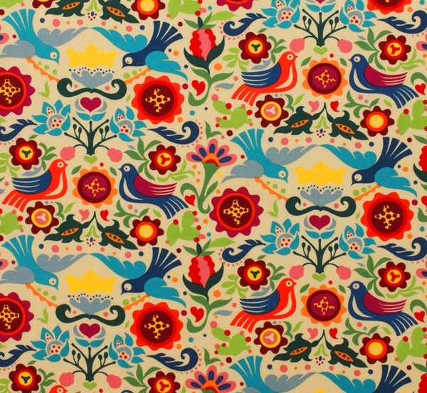 Tissu enduit La Paloma designed by Alexander Henry Fabrics DE# V7593 B La Boutik Creative de Rives