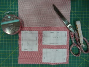 Pochette noeud Pap' Plan de coupe tissu intérieur