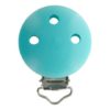 Clip bois turquoise pour attache tétine 37x11,5mm