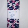 Coupon de tissu coton Froufrou Blossom Bleu marine et bordeaux fond blanc