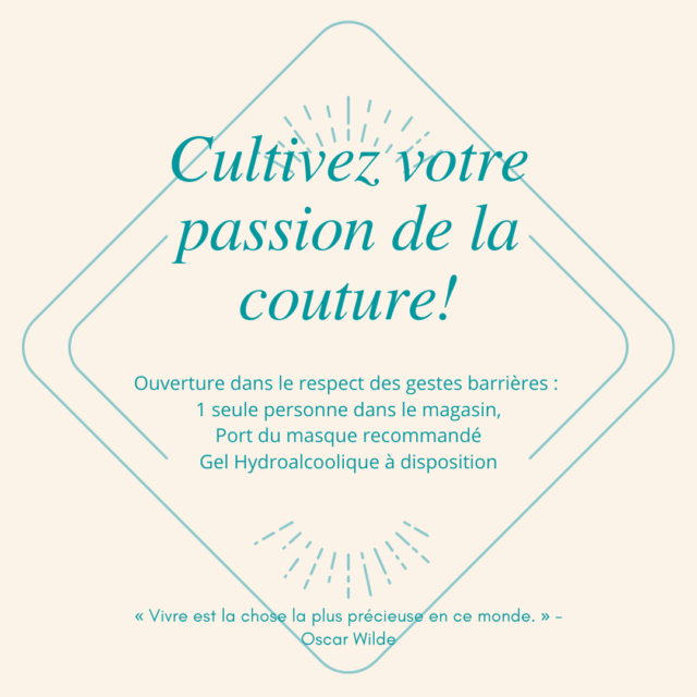Cultivez votre passion pour la couture!