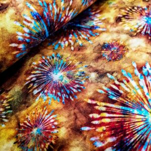 Tissu coton gold fireworks laize 110cm