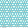 Tissu coton Fleurs en médaillon BLUE