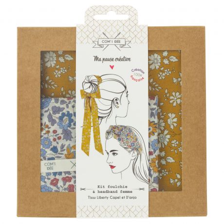 Kits foulchie et headband liberty Capel et d Anjo