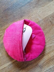 Pochette ronde coeur 1