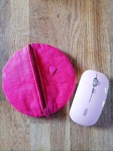 Pochette ronde coeur 3