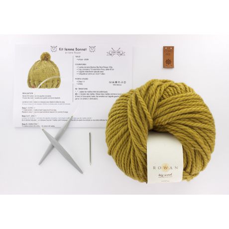Kit tricot bonnet vert anis Com'1 idée 3