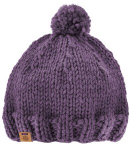Kit tricot le bonnet de laine prune Com'1 idée