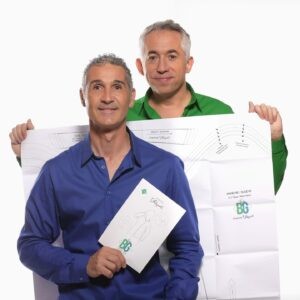 Chemise l'Elégant version en duo patron le BG à la Boutik Créative de Rives
