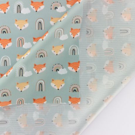 Tissu PUL imperméable imprimé renard à La Boutik Creative de Rives envers