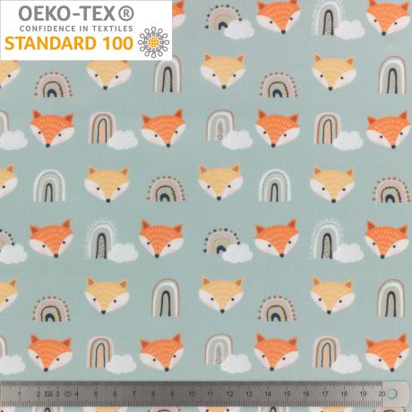 Tissu PUL imperméable imprimé renard à La Boutik Creative de Rives