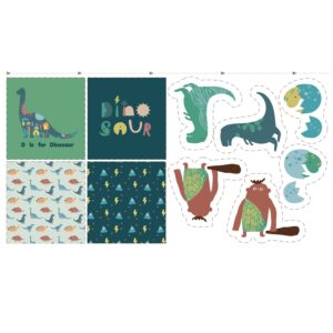 Panneau de tissu dinosaures -La Boutik Creative de Rives 1 (3)