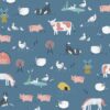 Tissu coton Farm Days bleu Dashwood studio à la Boutik Créative de Rives