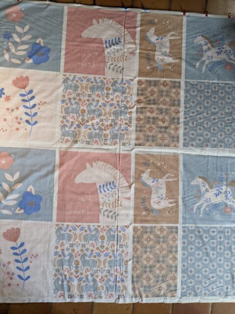 tuto plaid wild horses & White minky fabric 4- La Boutik Creative de Rives