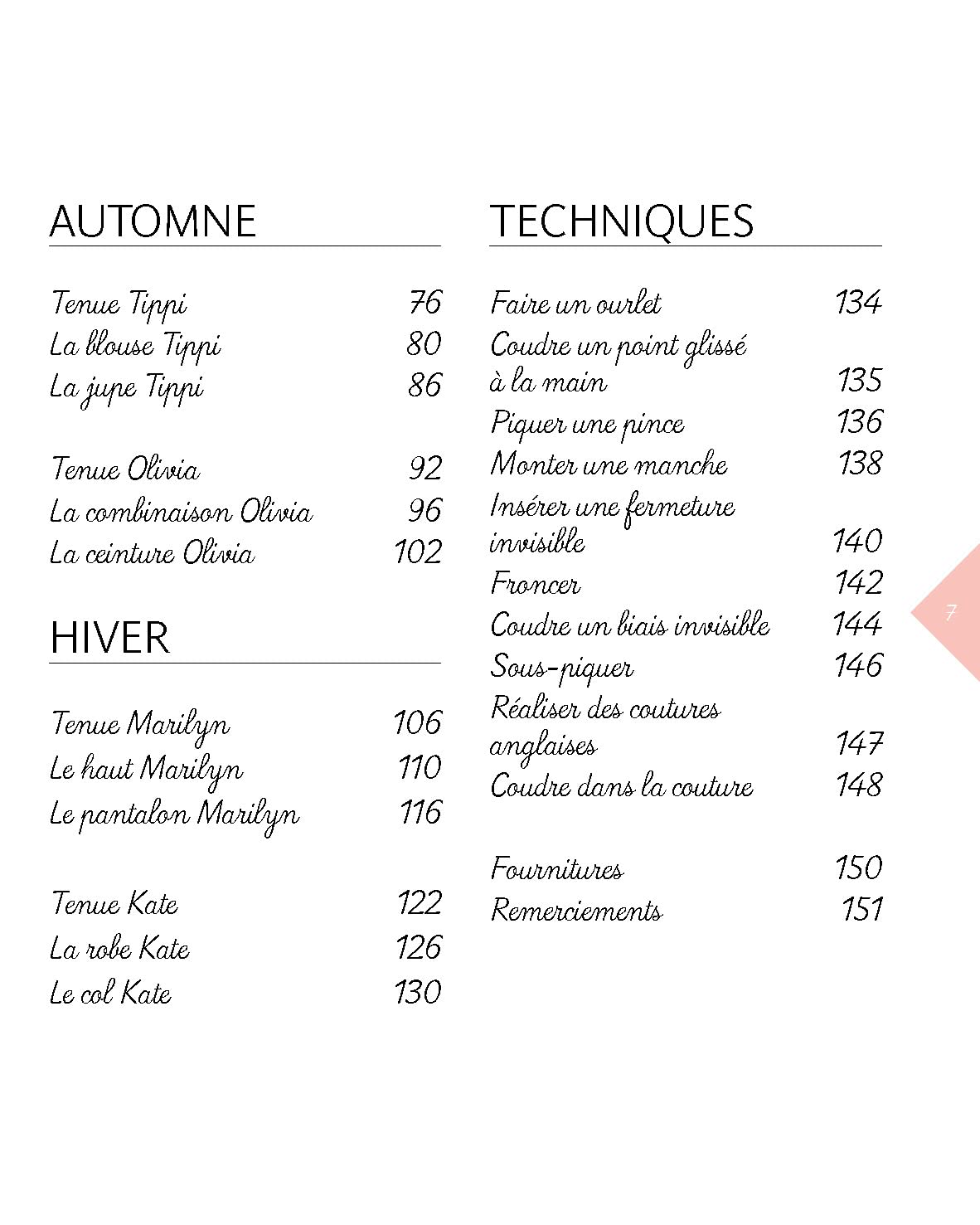 Ma garde-robe Pauline Alice -sommaire2-La Boutik Creative de Rives