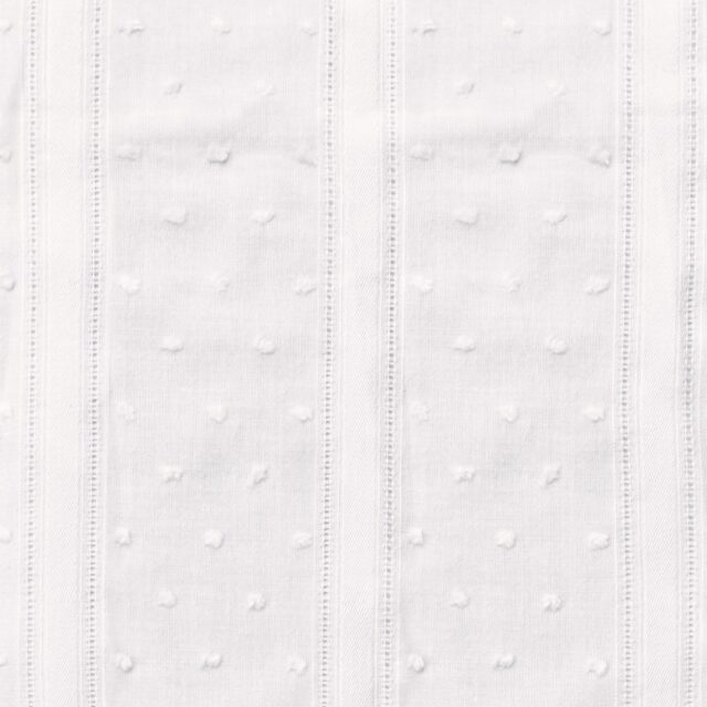 Tissu vinatge plumetis et broderie anglaise col blanc Katia 2052-La Boutik Creative de Rives