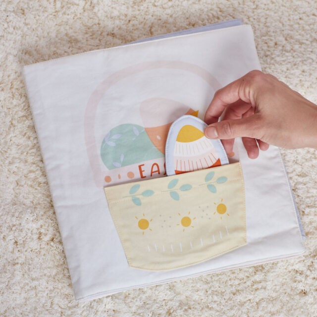 Panneau de tissu coton - Livre tissu de Pâques - La Boutik Creative de Rives