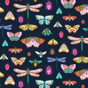 Tissu coton Dashwood « Flutter By » Butterflies