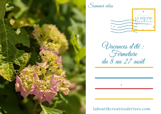 La Boutik Creative de Rives Pause estivale 