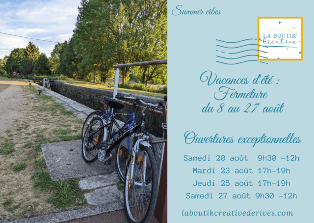 La Boutik Creative de Rives Pause estivale 16