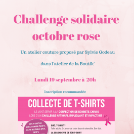 Challenge « Mon bonnet rose » avec Sylvie Godeau
