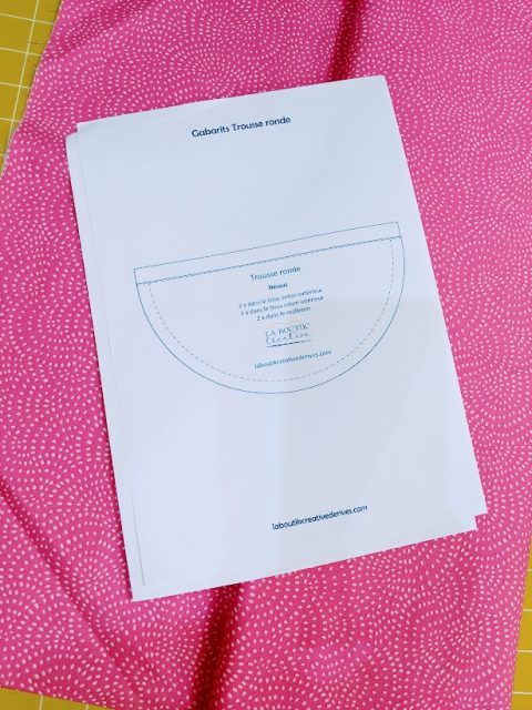 La pochette ronde -2- tuto couture La Boutik Creative de Rives