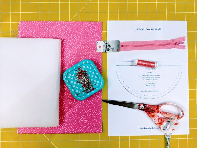La pochette ronde -4- tuto couture La Boutik Creative de Rives