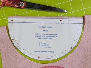 La pochette ronde -9- tuto couture La Boutik Creative de Rives