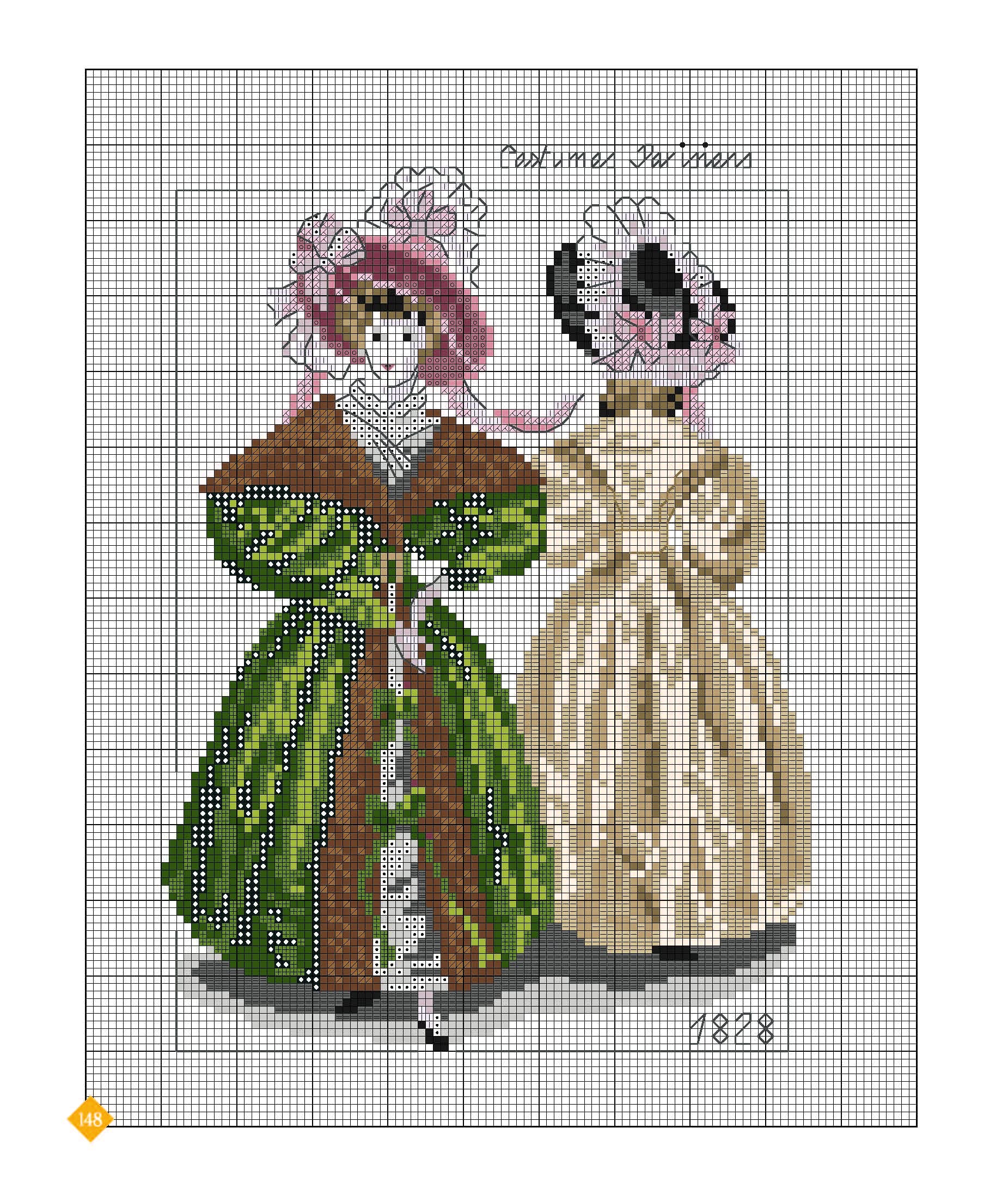 Livre Broderie Le Point de Croix Retro -