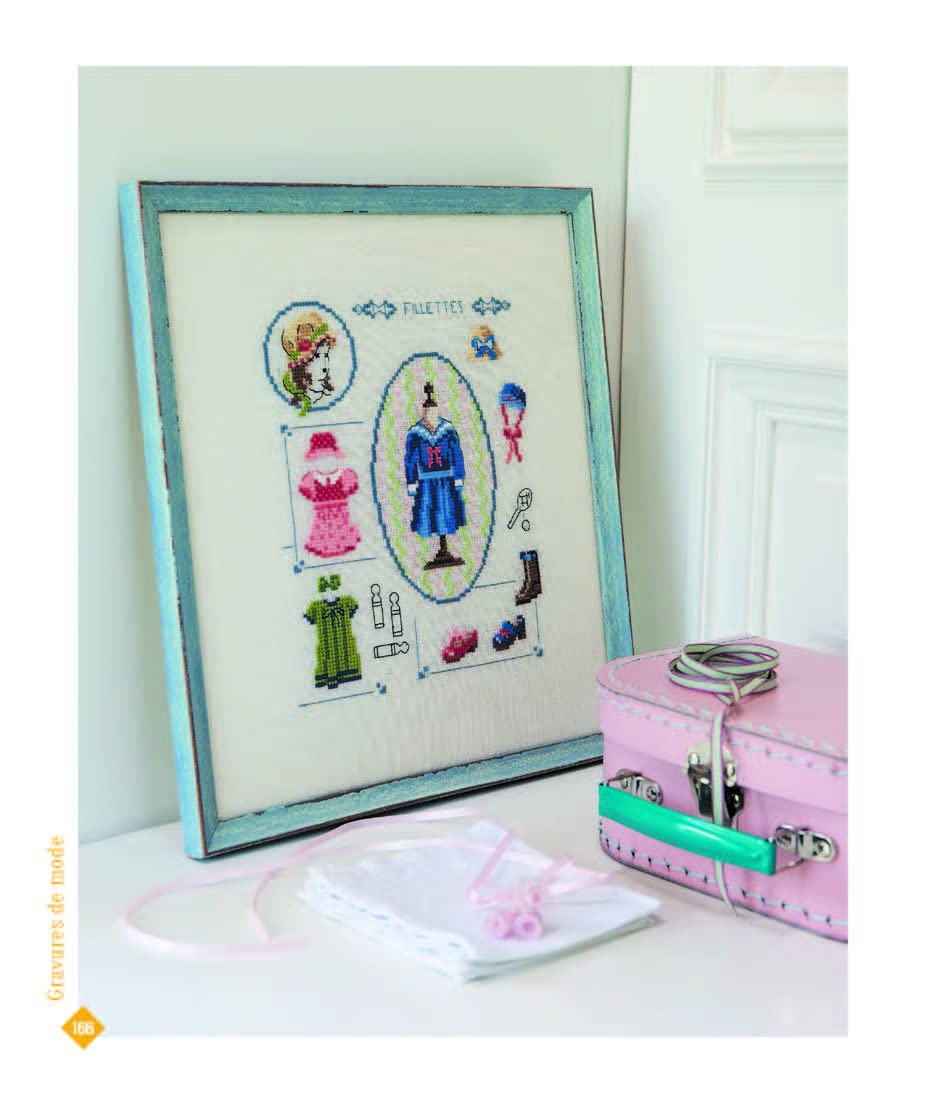 Livre Broderie Le Point de Croix Retro - P156-