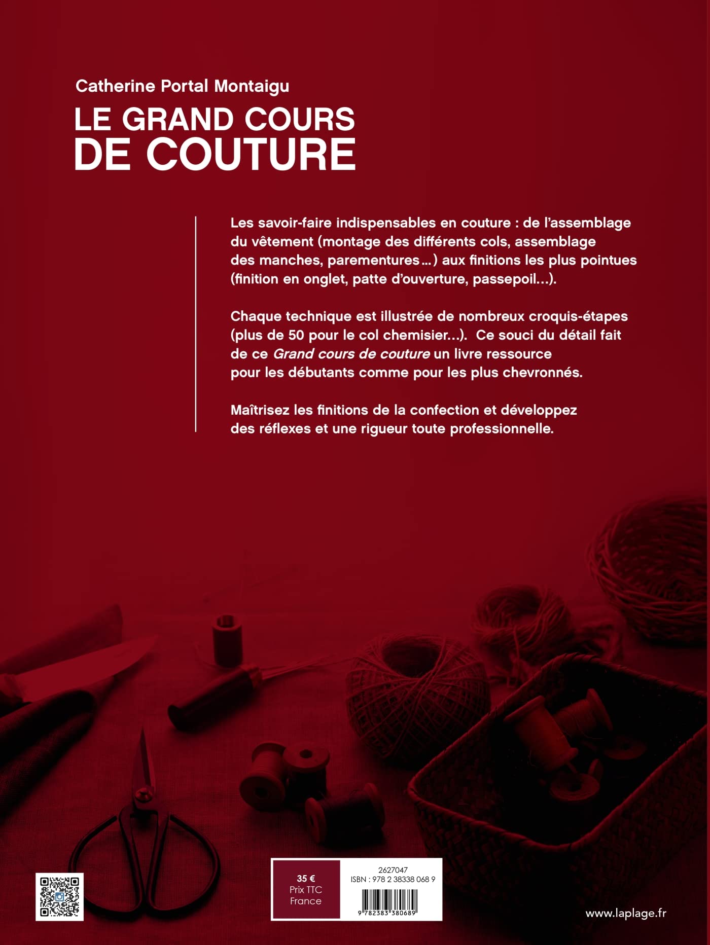 Le grand cours de couture - Dos couv - La Boutik Creative de Rives