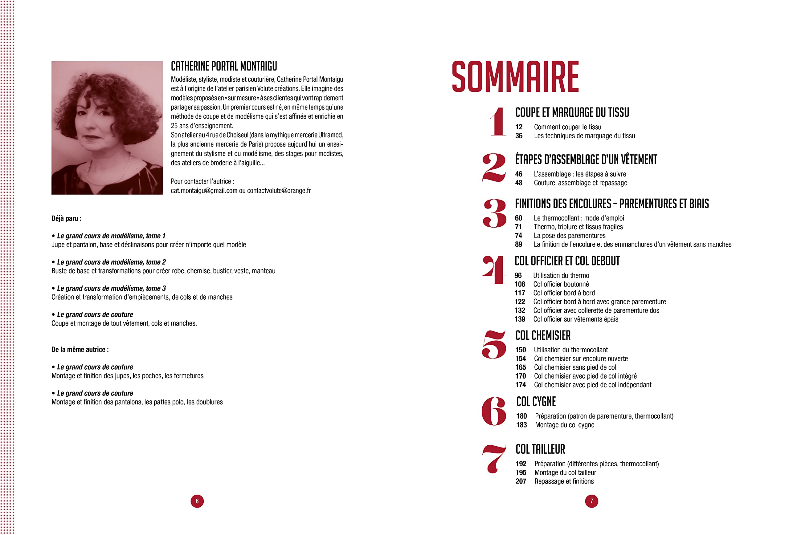 Le grand cours de couture - sommaire - La Boutik Creative de Rives