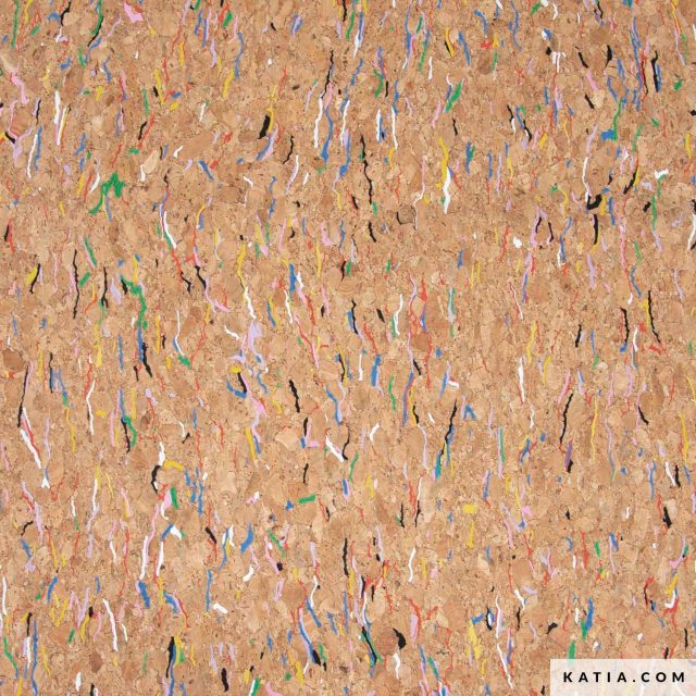 Tissu liege Cork Basic Rainbow -1- La Boutik Creative de Rives