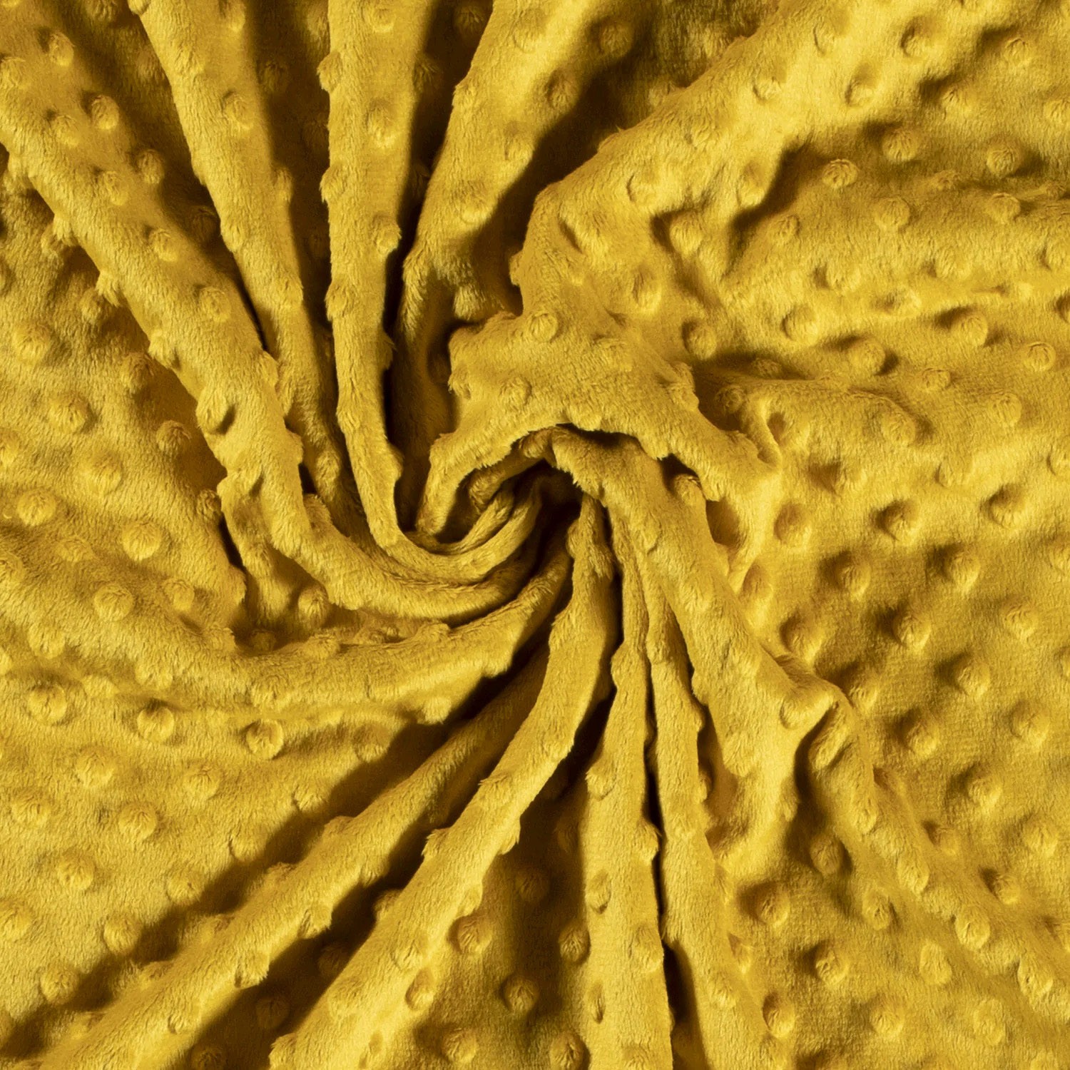 Tissu minky gaufré ocre -1- La Boutik Creative de Rives