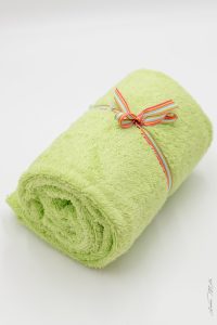 Tissu Eponge de coton col Vert- La Boutik Creative de Rives