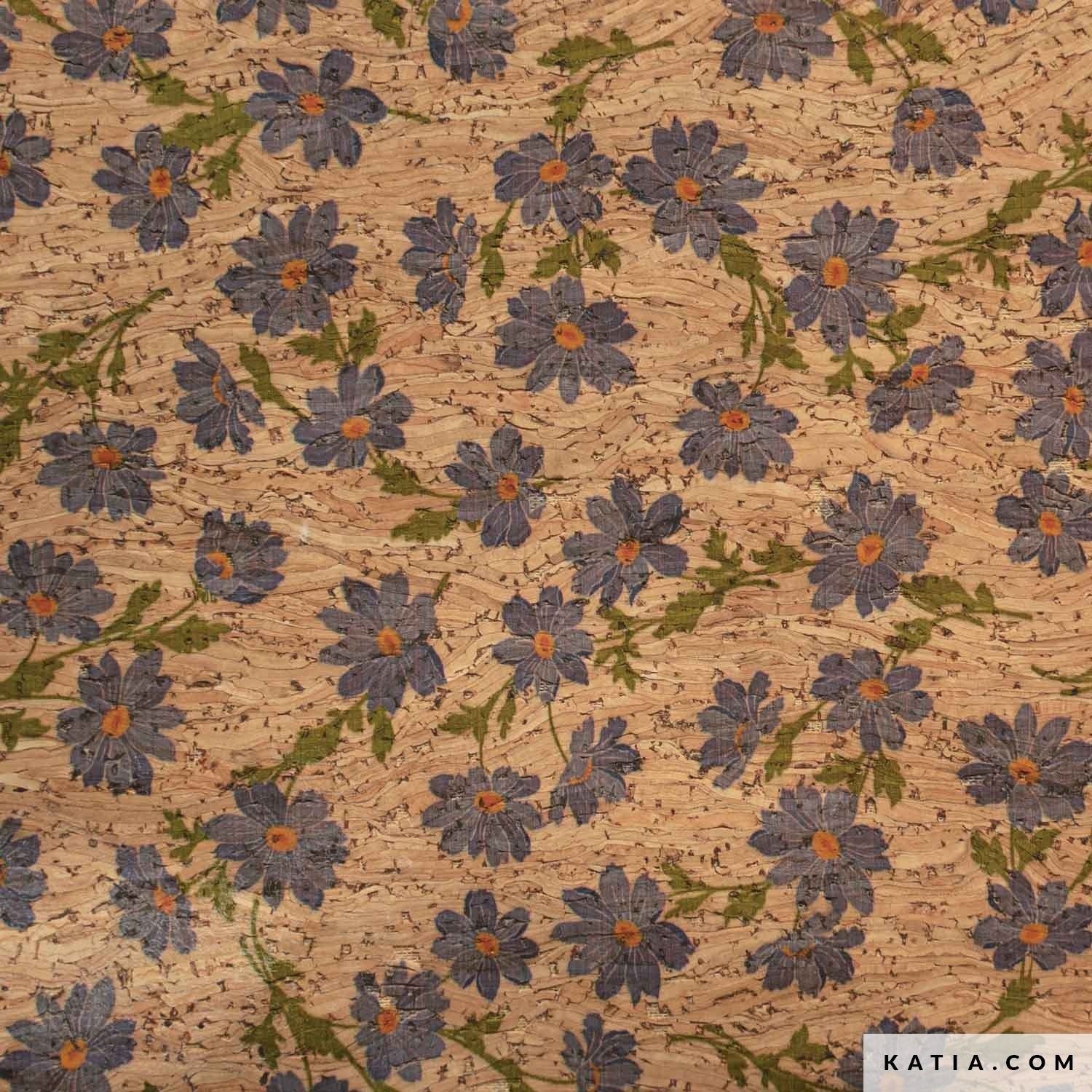 Tissu Liege Blue Marguerites -1- La Boutik Creative de Rives