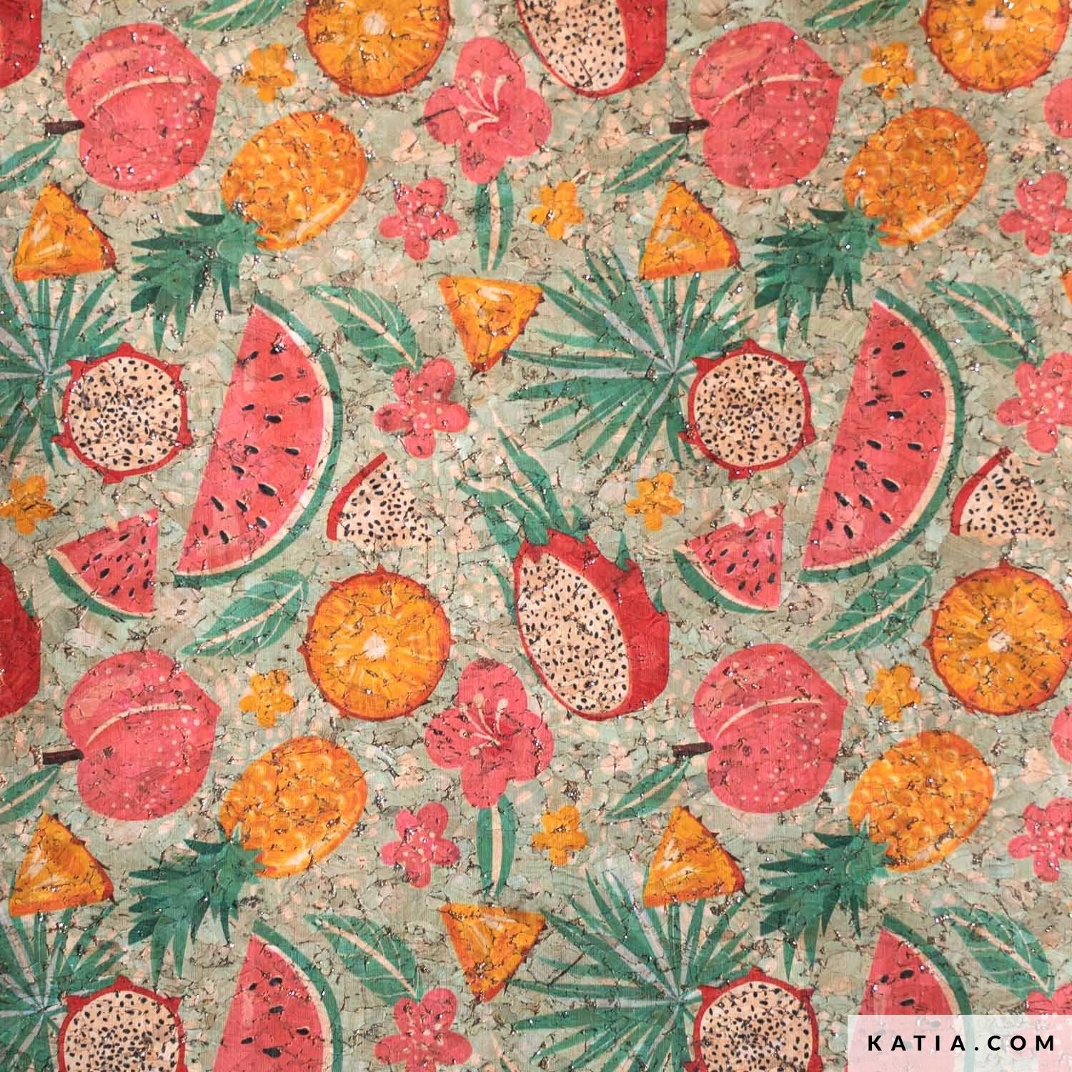 Tissu Liege Summer Fruits -1- La Boutik Creative de Rives