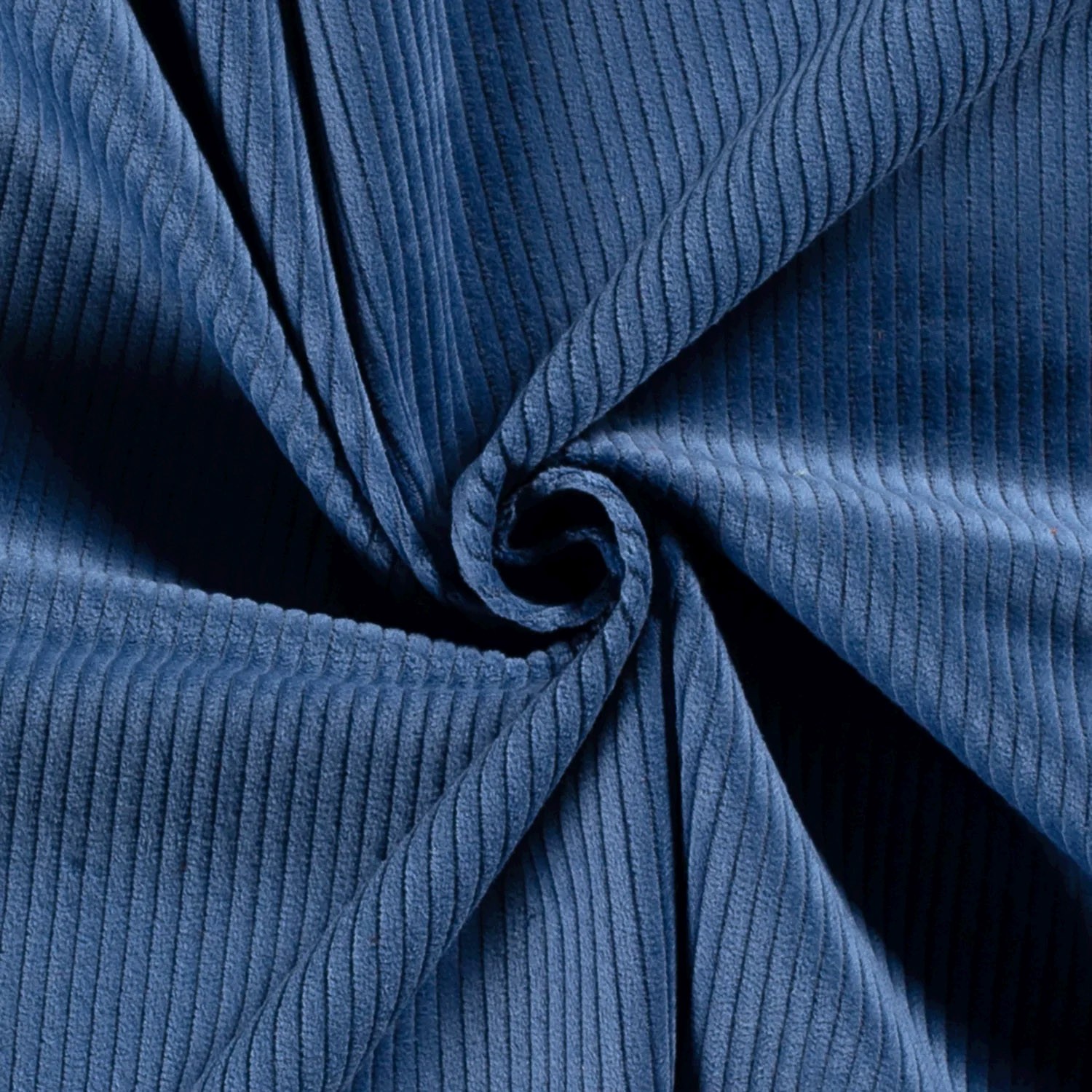 Tissu velours grosses cotes - Indigo-1- La Boutik Creative de Rives