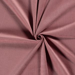Tissu velours côtelé vieux rose (x 10cm)