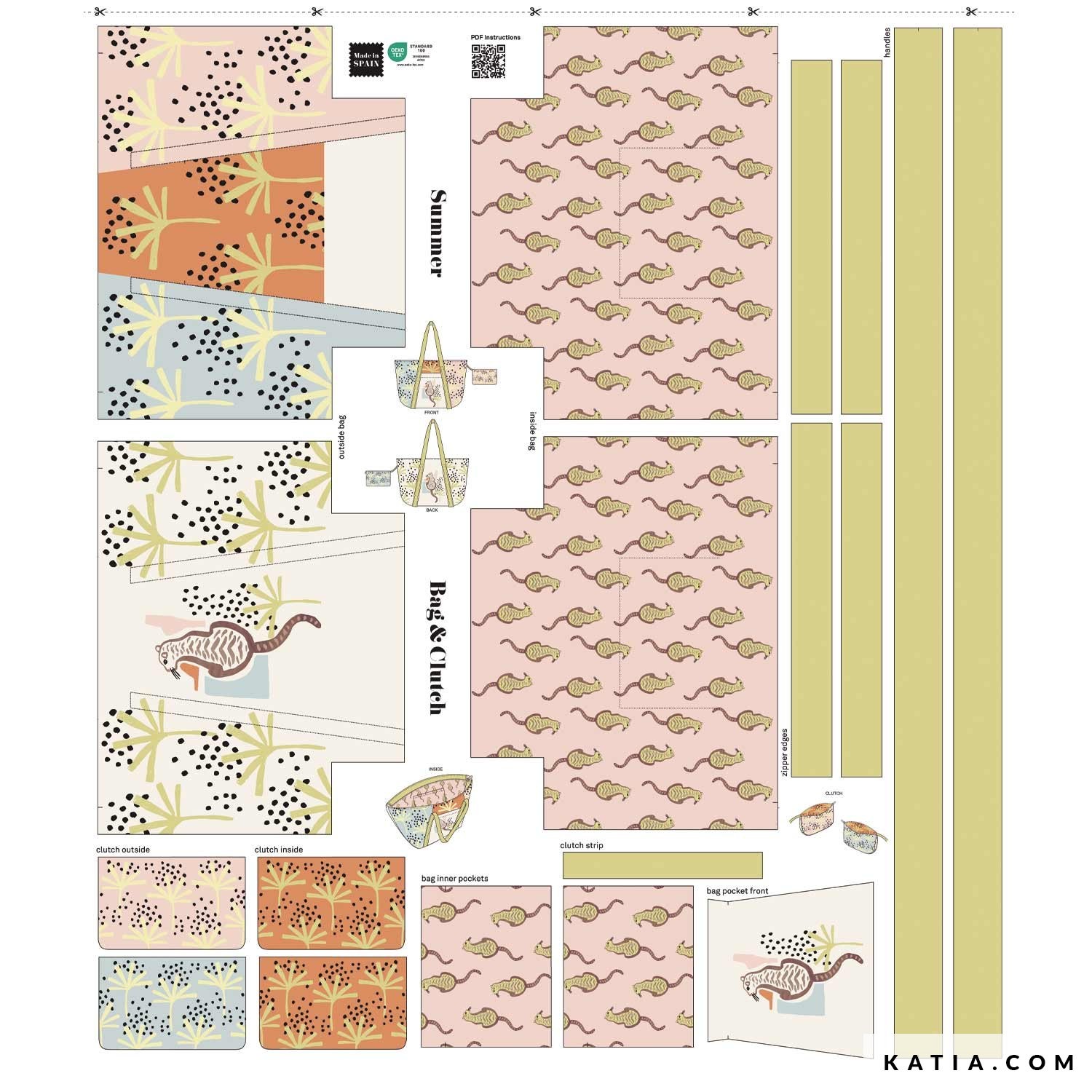 Canvas Slim Panel Summer Bag & Clutch -1- La Boutik Creative de Rives 38