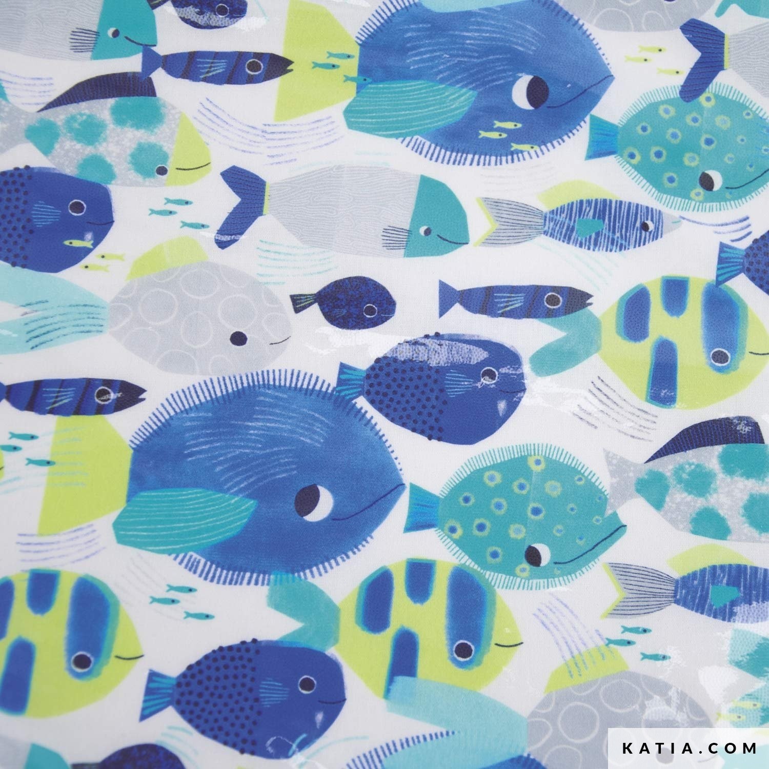 Tissu enduit Tropical neon sea-1a- La Boutik Creative de Rives