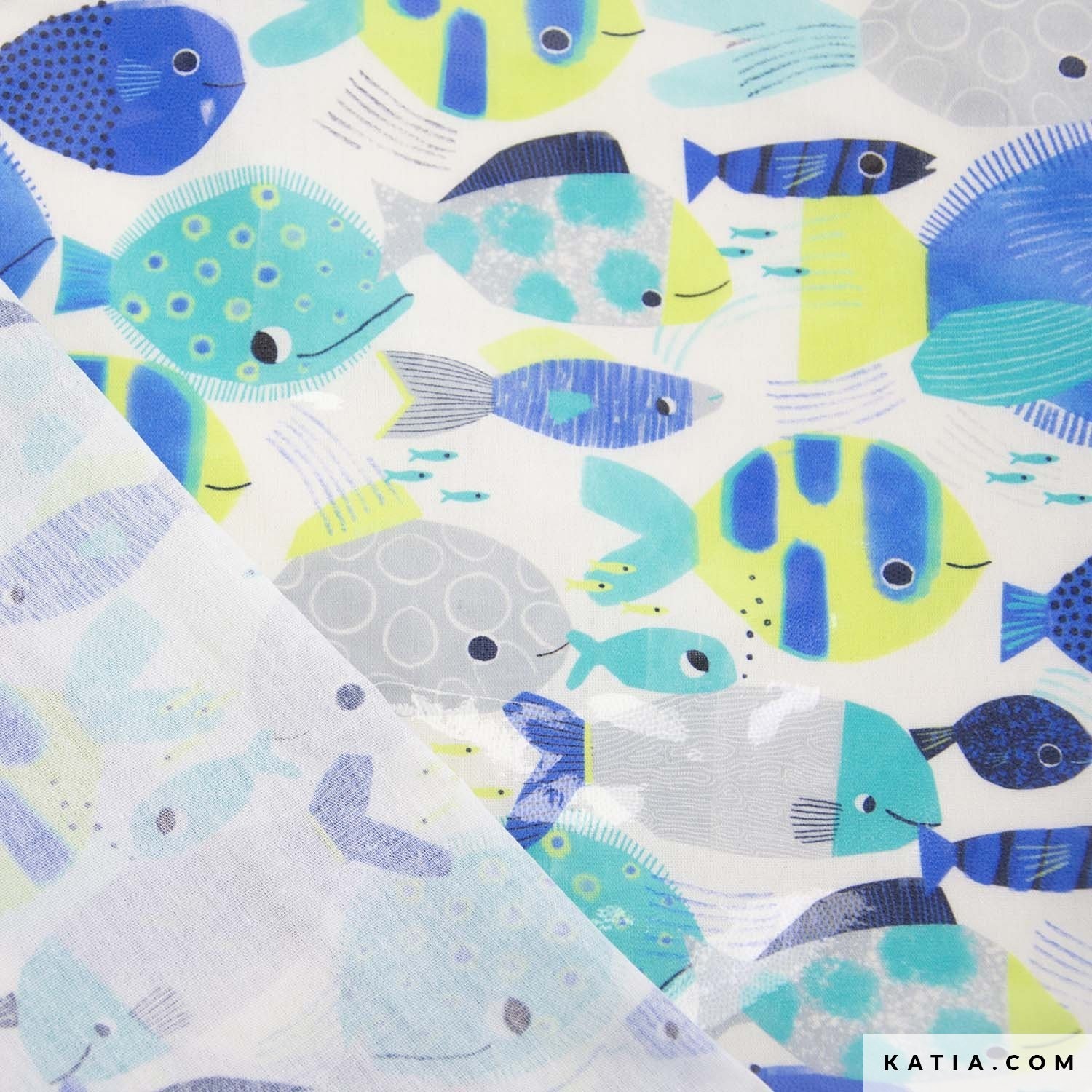 Tissu enduit Tropical neon sea-2- La Boutik Creative de Rives