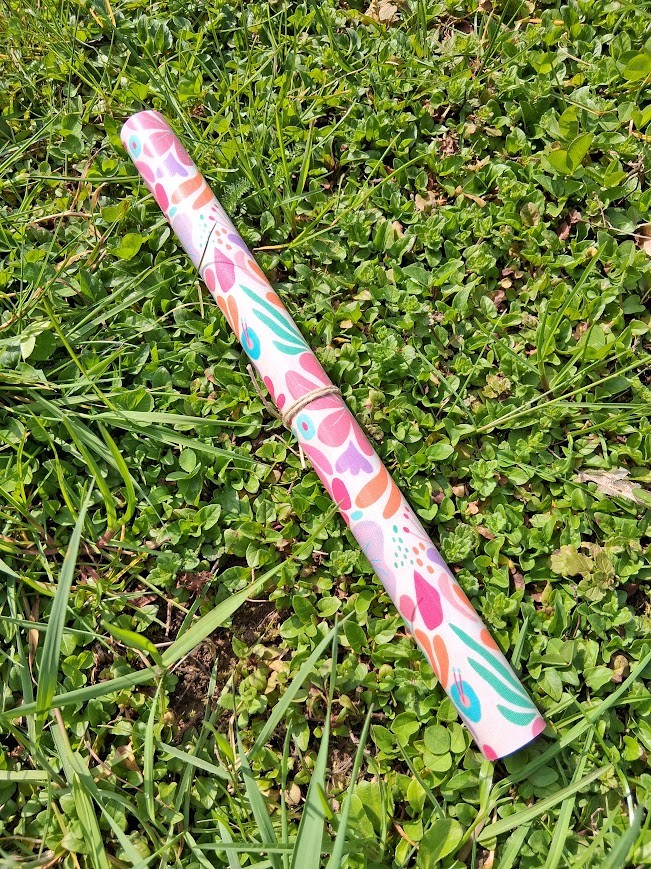 Coupon tissu enduit 30 x 70cm -K1- La Boutik Creative de Rives