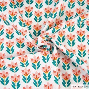 Tissu en coton 70’S flowers